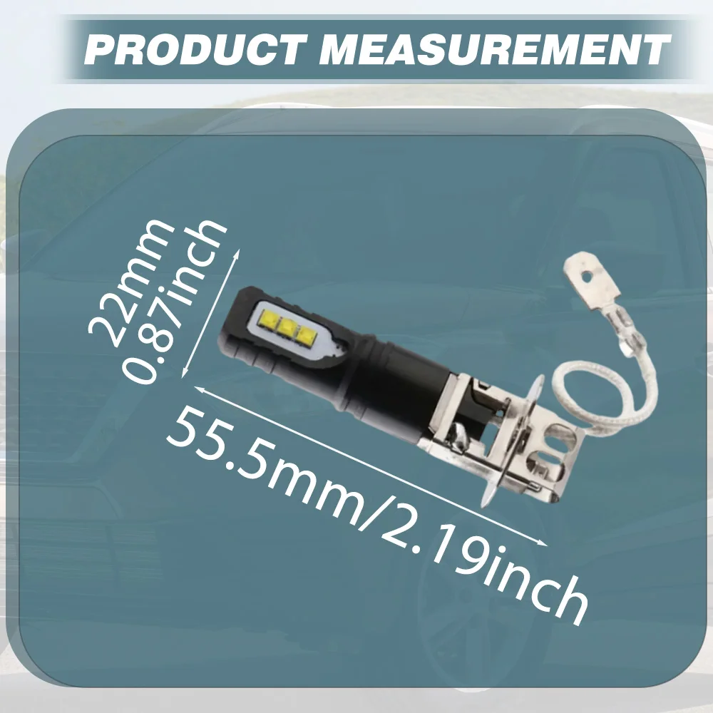 LED Fog Light Bulbs H1, H3, H7, H8/H9/H11, 9005, 9006 For various vehicles for fog lights and daytime running lights 12V-24V DC