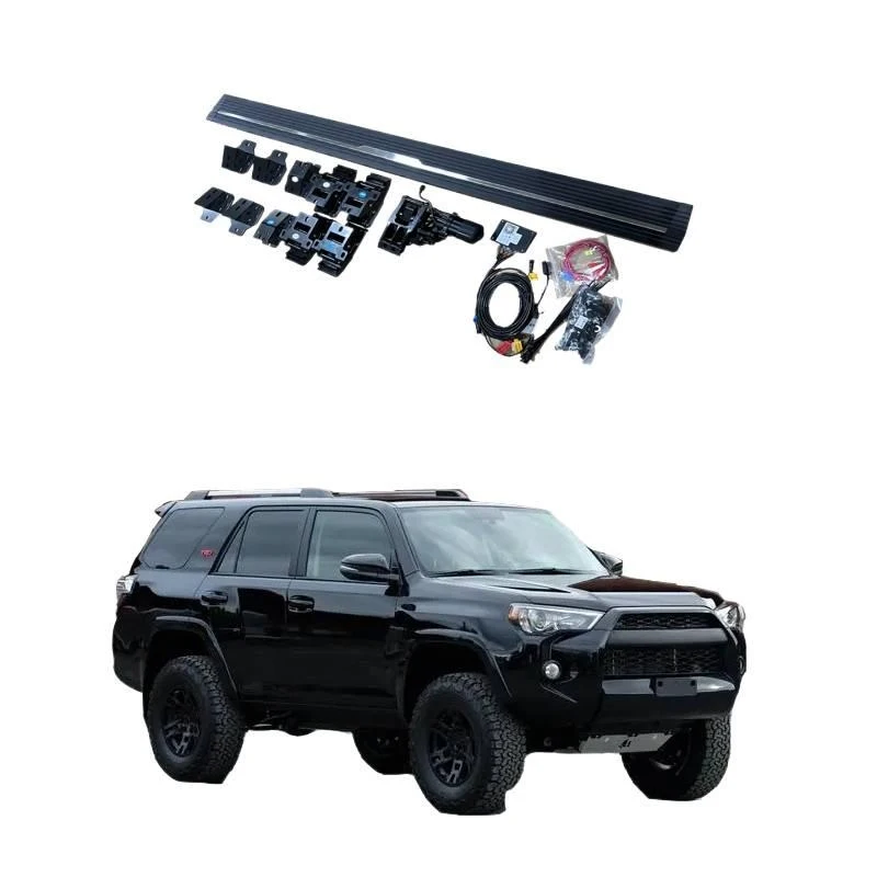 

China-Made Aluminum Alloy Automatic Electric Side Step Running Boards Easy Step Six Brackets Black+Silver Fitted