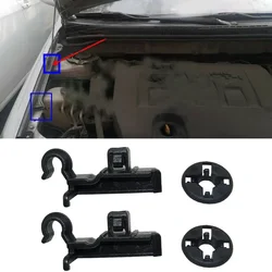 Juego de 2 Clips de varilla de apoyo para capó de coche, ojal, soporte de plástico para capó 53452-02060,90480-15034 para Toyota Corolla 2003-2005 2006 2007