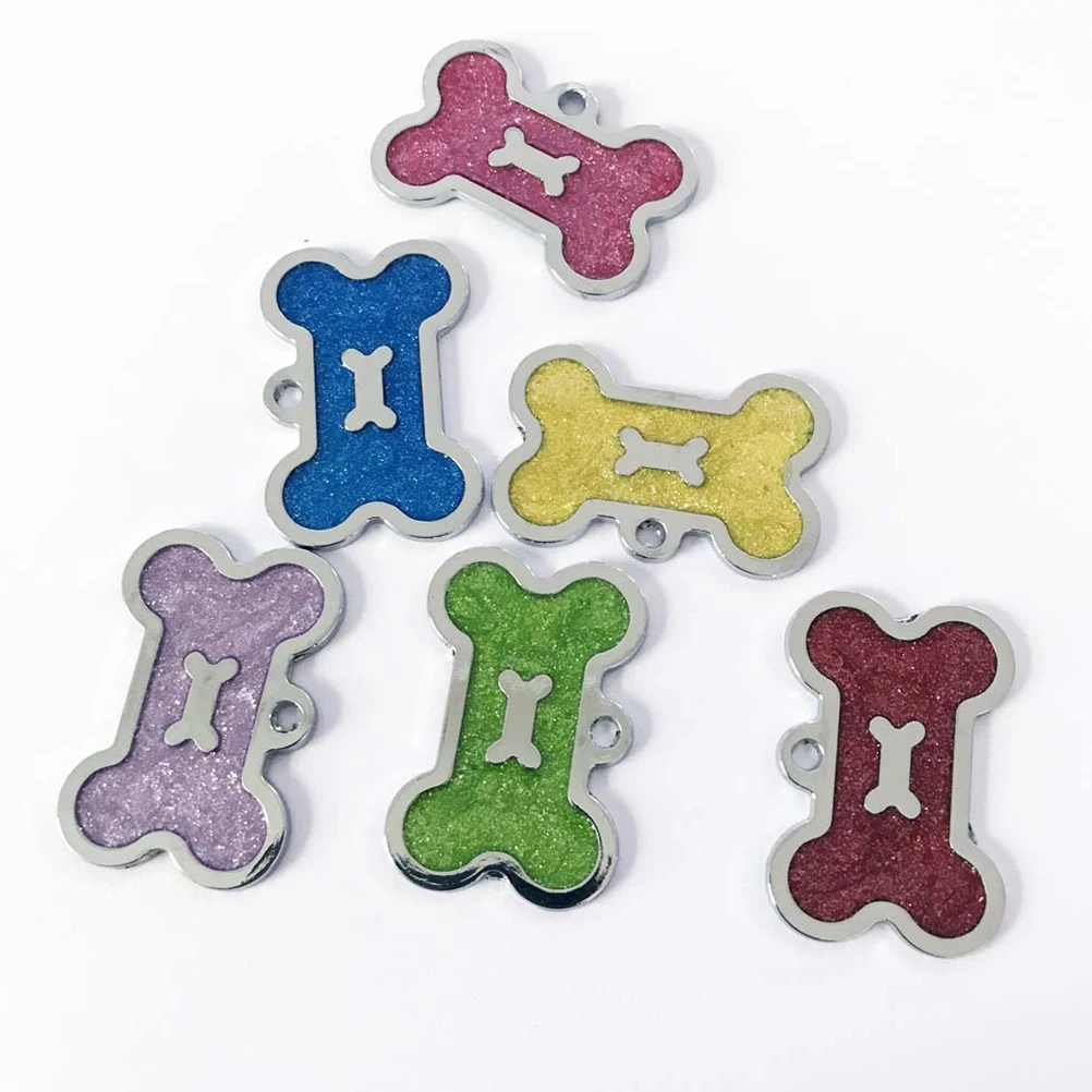 

5pcs Alloy Pet Identity Tags Durable Personalized Dog ID Tag Compact Size Round Edge Safe for Pets Collar Sturdy Cat Tag