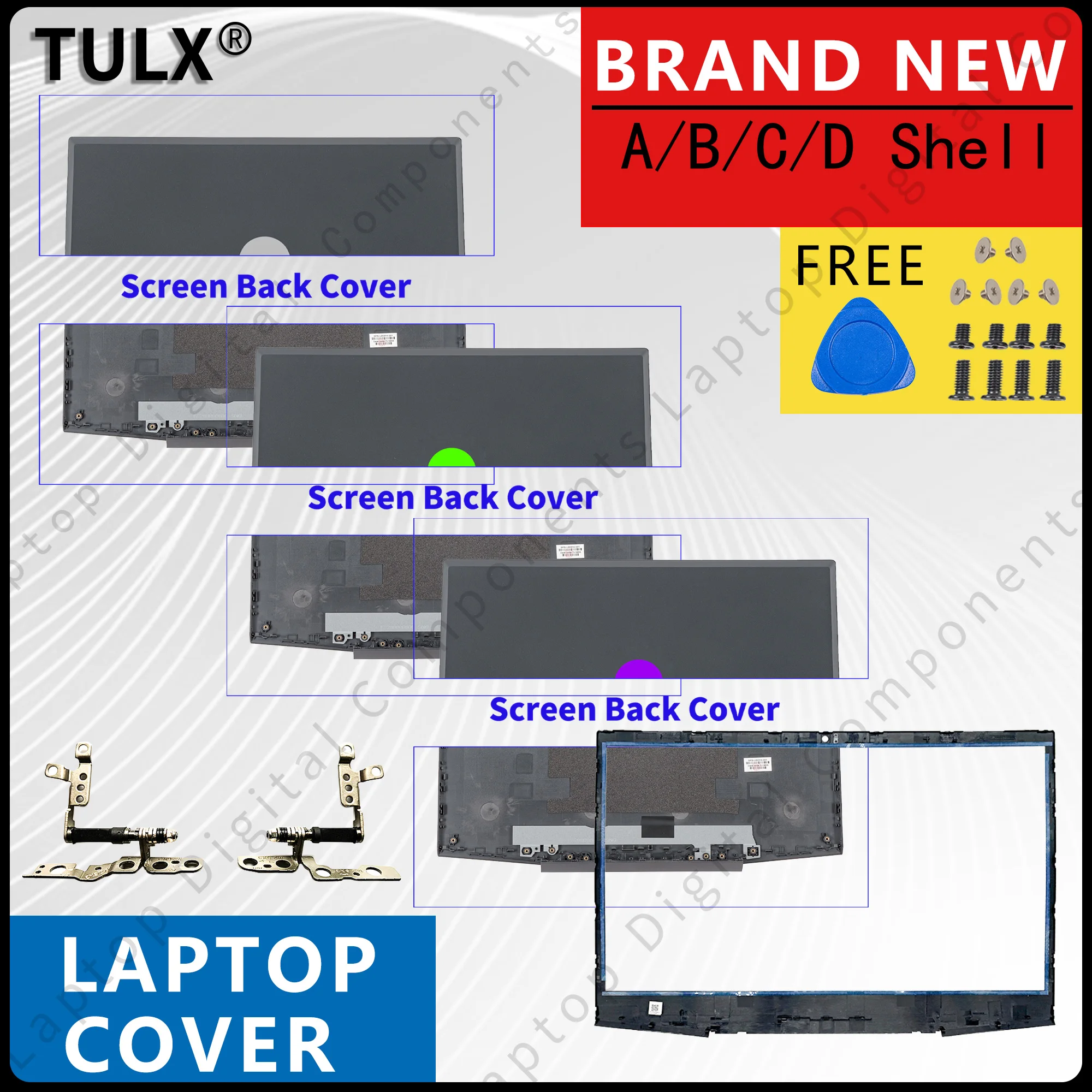 

New LCD Back Cover Front Bezel Hinges For Pavilion 15 15-CX TPN-C133 Rear Lid Top