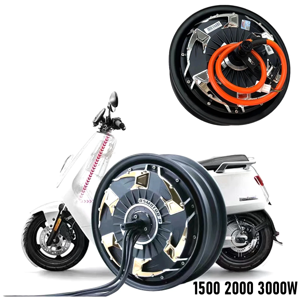 QS 12Inch 4-generation 60-96V 1500 2000 3000W High Power Brushless Power Saving Motor E-scooter Rear Wheel Disc Brake Hub Motor