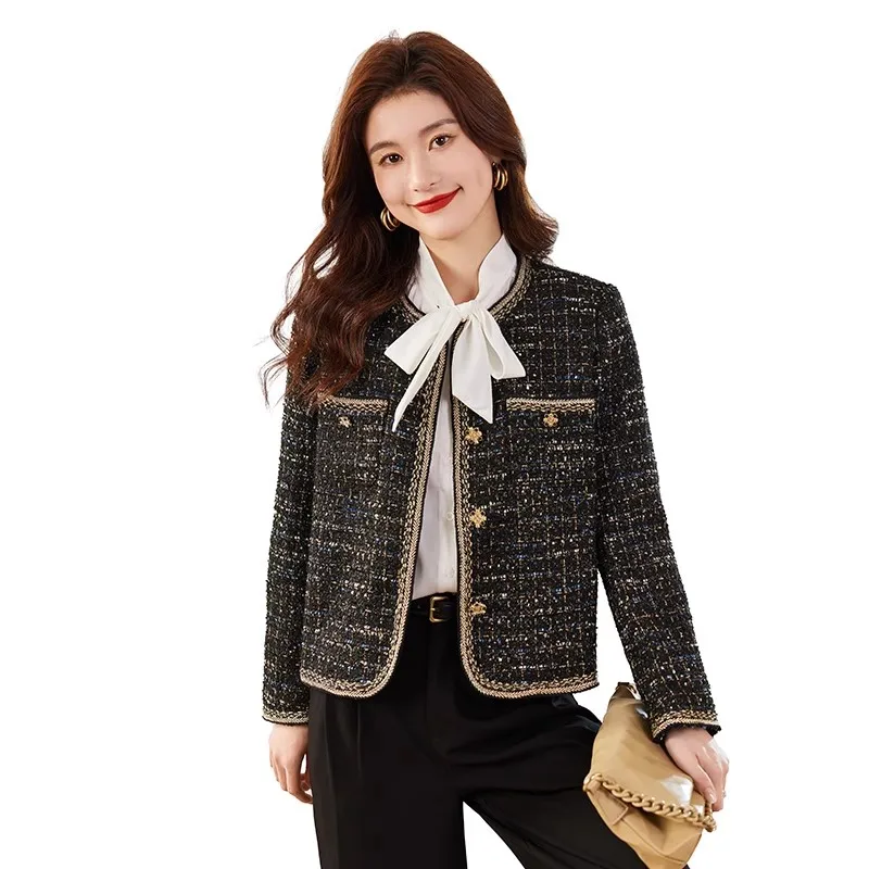 Cappotto corto profumato giacche in Tweed autunno/inverno da donna 2023 nuovi popolari cappotti S-3XL capispalla Jaqueta