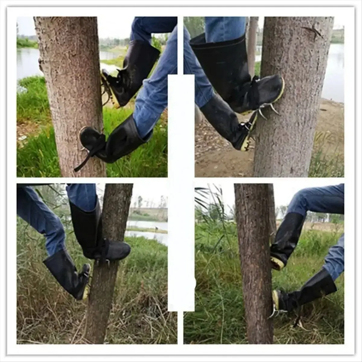Tree Climbing Tool Pole Climbing Spikes for Hunt Shoes Tree Steel Climbing Simple Picking Observation Fruit Tool