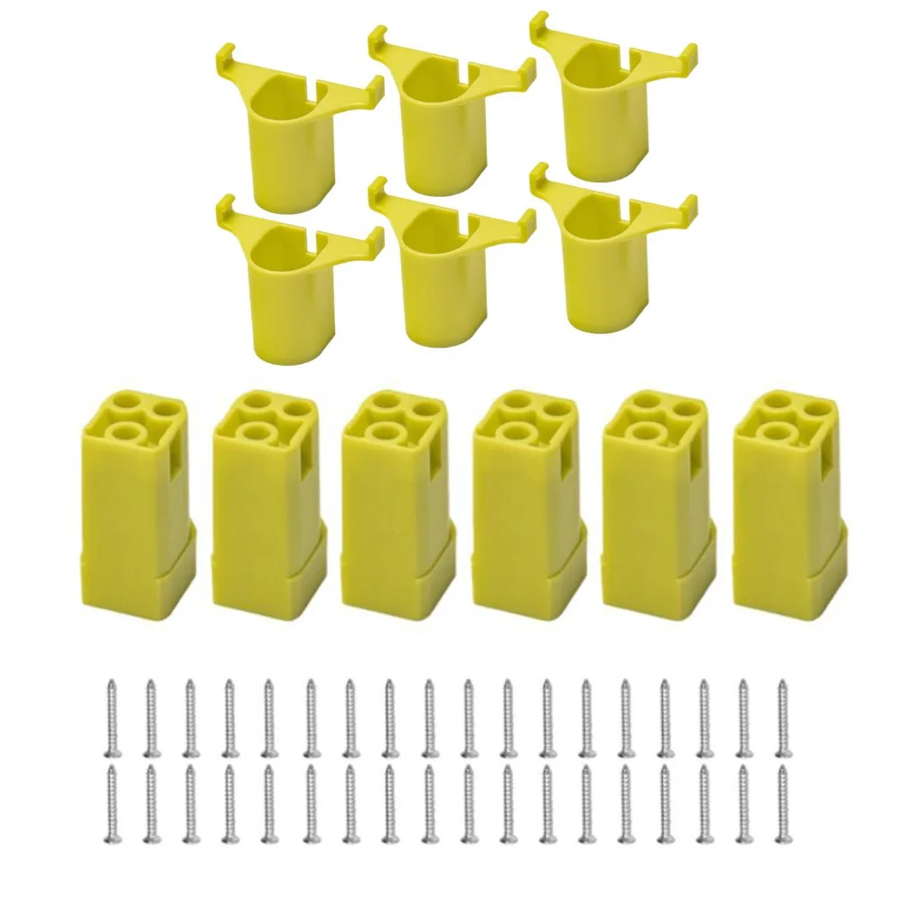 

12 holders for secure storage of 18V cordless tools and batteries offering a practical and organized wall mounted solution