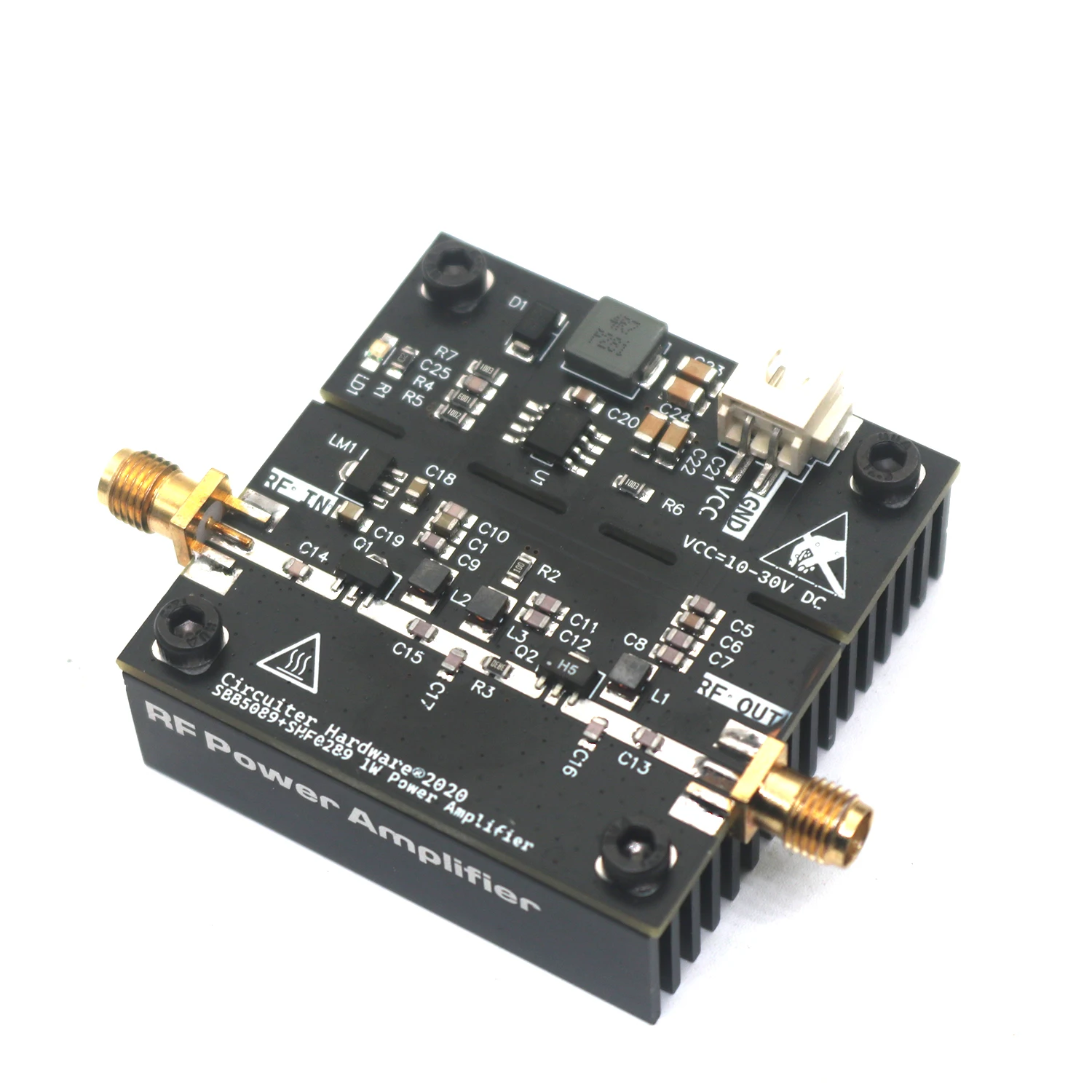 SBB5089+SHF0589 40~1200M 2W RF POWER Amplifier Transmitter Signal Ham Radio VHF UHF Drone Walkie Talkie GNSS LORA Helium Miner