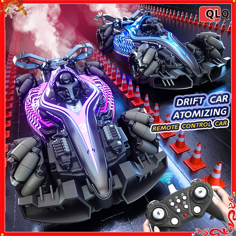 

Q186 Single Control Hand Gesture Double Control Cool Light Spray Rc Racing Toy Remote Control Stunt Car Toys for Boys Gifts