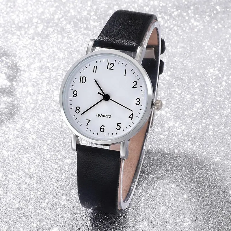 Women Simple Watches Leather Strap Quartz Wristwatches Fashion Ladies Dress Bracelet Watches Casual Female Clock Gifts