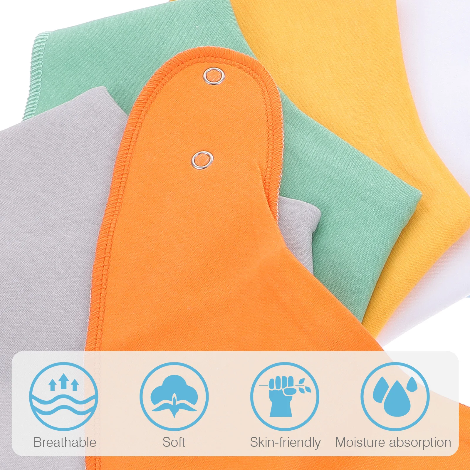 6Pcs Baby Bandana Bibs Absorbent Adorable Newborn Drool Bibs Easy Clean Teething Gift Saliva Towel Saliva Towel