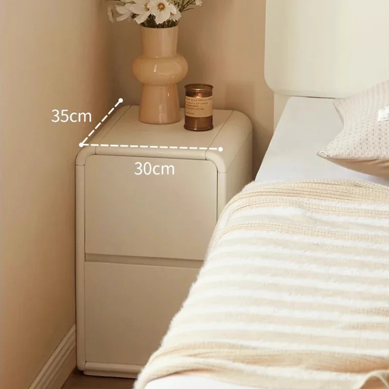 خزانة أنيقة ومبتكرة لغرفة النوم وغرفة المعيشة العصرية وموفرة للمساحة وخزانة زاوية بيضاء أثاث حديقة Mesitas De Noche