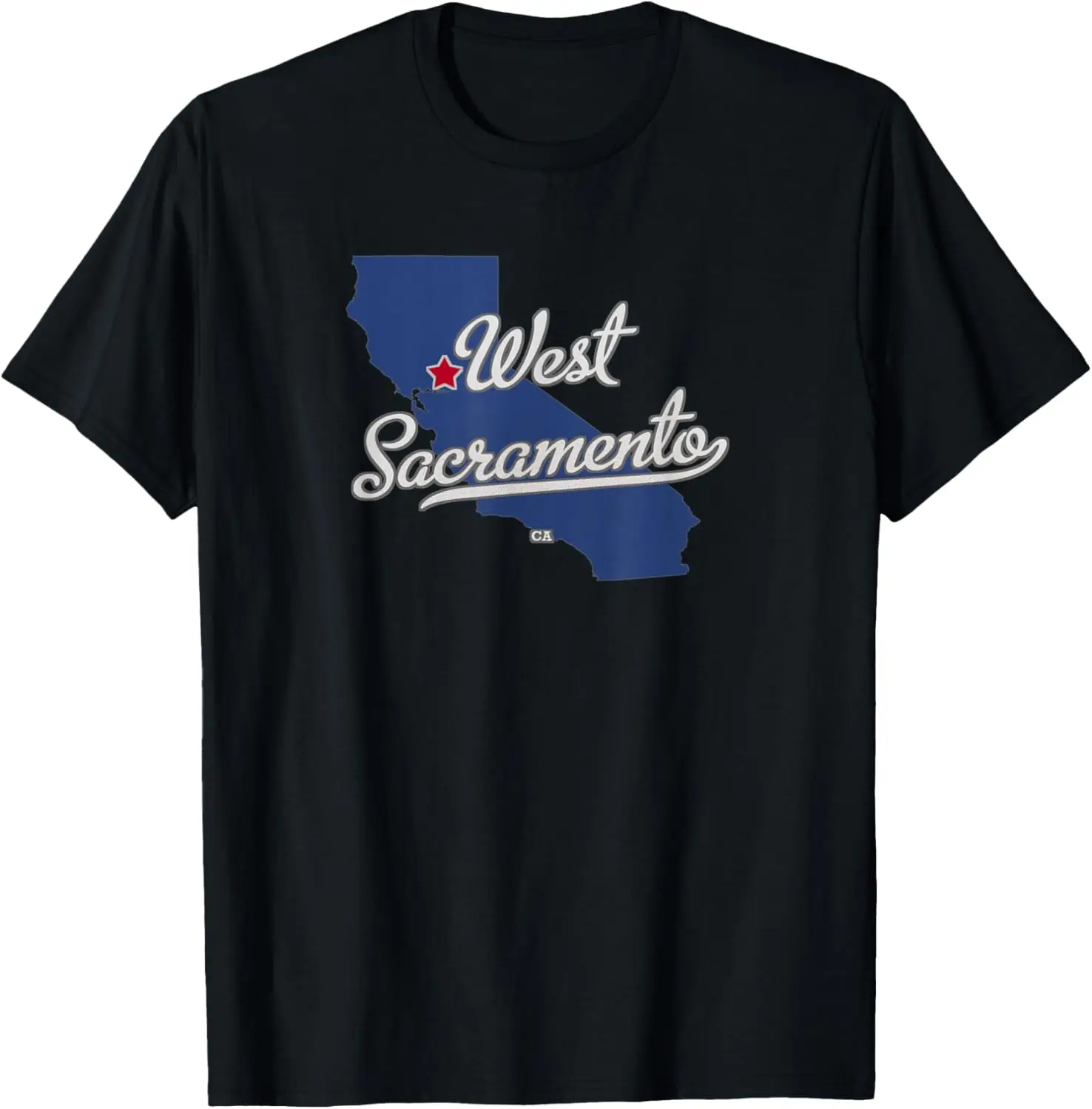 

West Sacramento California CA Map T-Shirt