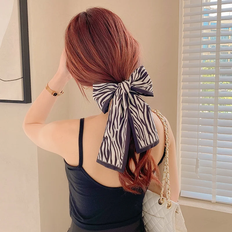 Satin Premium-Feel Long Scarf Headband Elegant, Minimalist, Versatile Hair Tie Ribbon Hair Accessory for Women