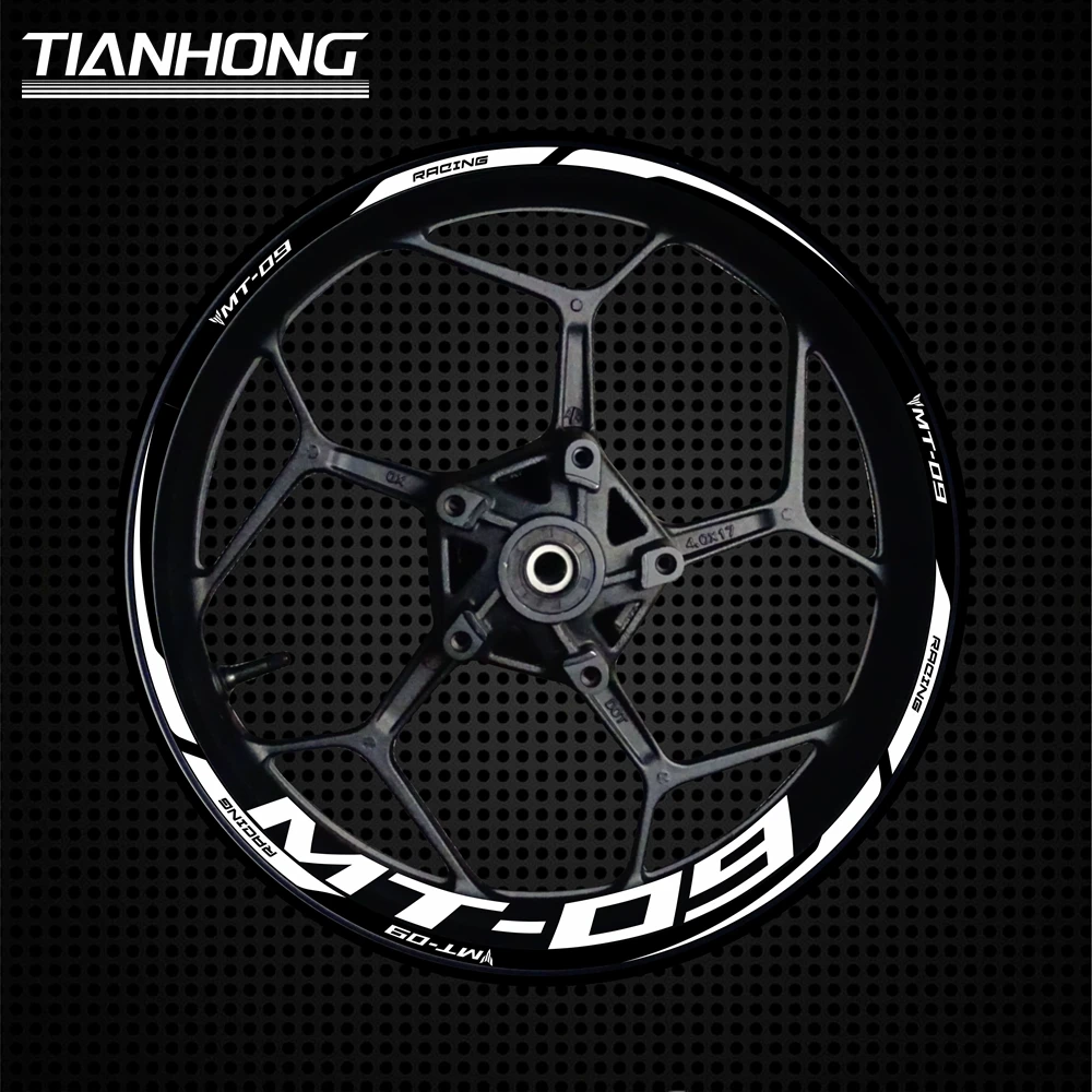 Applicable to Motorcycle Locomotive MT-09 Hub Rim Steel Rim Waterproof Reflective Sticker Applique