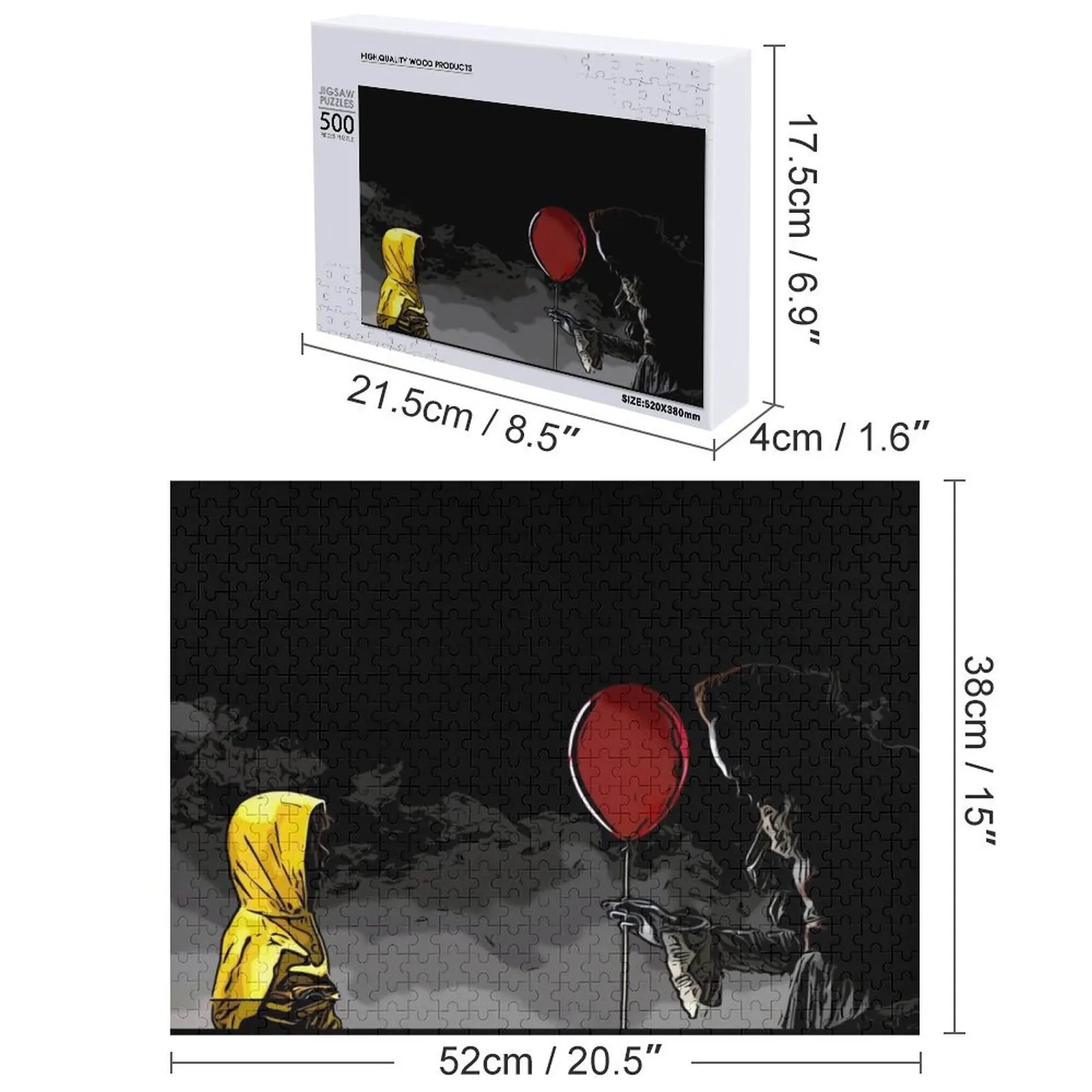 怖いホラー ピエロ フェイスマスク ジグソーパズル パーソナライズされたギフト 結婚した人へのカスタマイズ可能な子供へのギフト 写真パズル