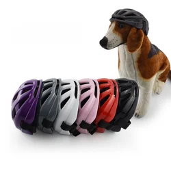 Dog Helmet Safe Motorcycle Protective Hat Helmet Light Vent Hole Multi-Sport Pet Hard Hat Outdoor Bike Doggy Cap for Dog and Cat