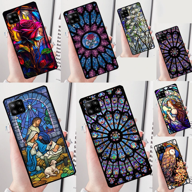 Stained Glass Painting Case For Samsung Galaxy A34 A54 A14 A24 A52 A32 A22 A12 A51 A71 A21S A13 A23 A33 A53 Cover