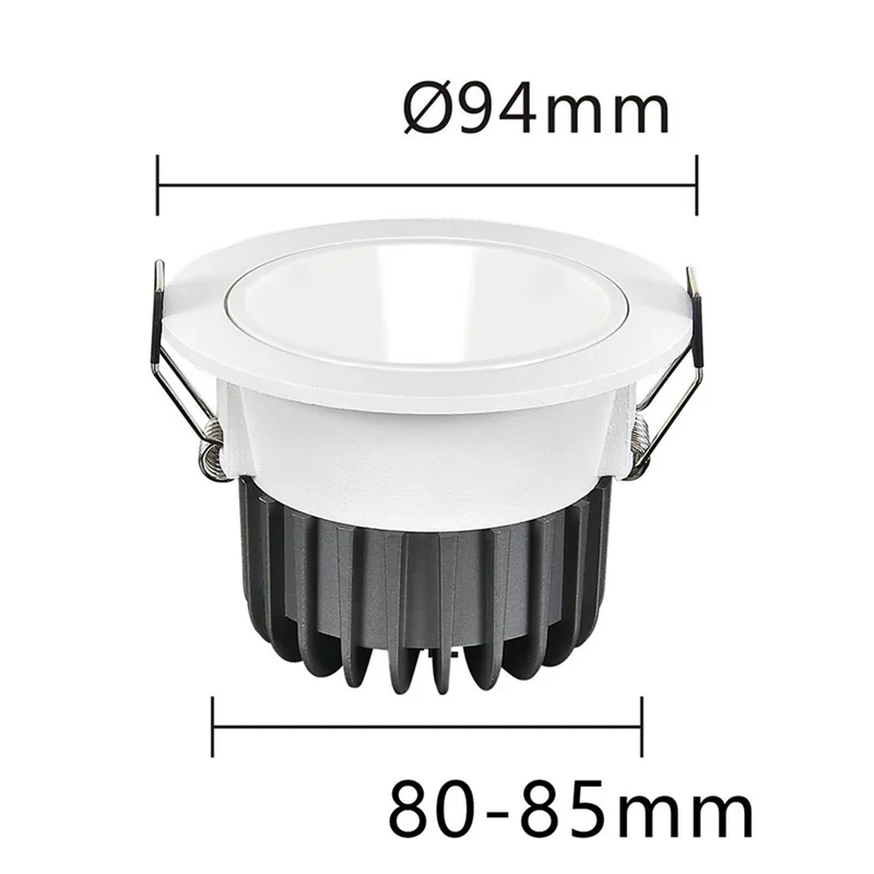 ABBP-アルミ LED スポットライト 7 ワット凹型天井ダウンライトランプ電球 110V 220V ショーケース装飾照明