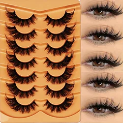 3Boxes(21Pairs) Cat Eye Lashes, Eye End Lengthening, Slender Curling Fluffy False Eyelashes