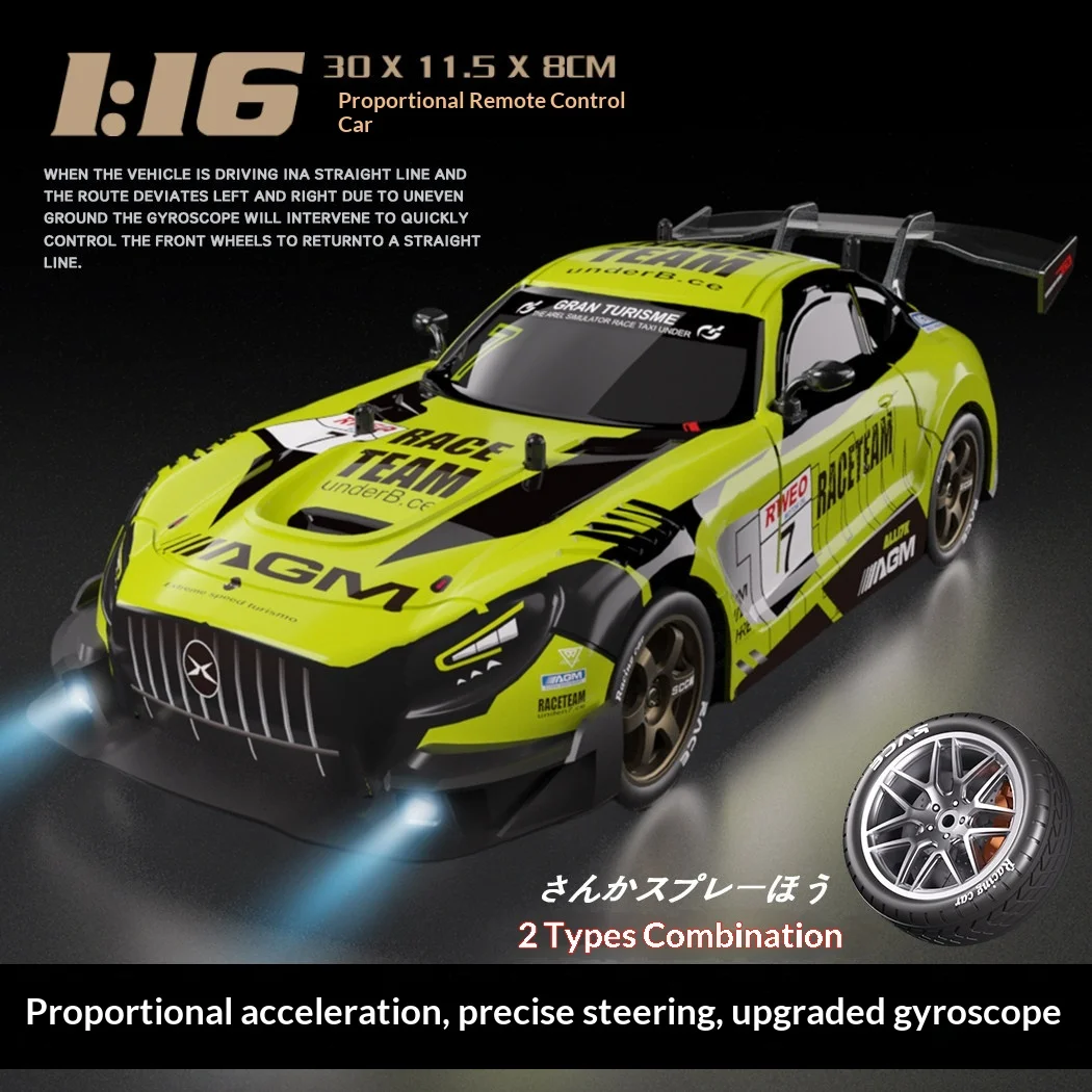 MDTLN Full Proportional High Speed 4WD RC GTR Drift Car Professional Racing Car With 9G Servo 0-30 Degree Steering For Adults