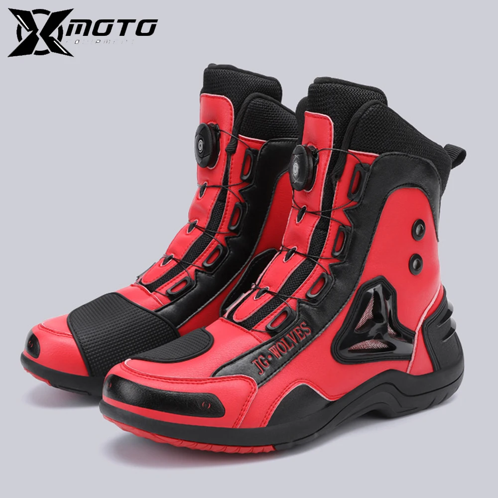 

Breathable Cycling Shoes Motorbike Shoes Portability Botas Motocross Crashproof Botas Moto For 4 Season Men Motorcycle Shoes