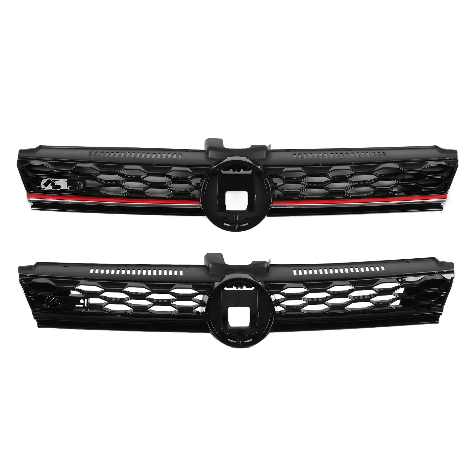 Car Front Bumper Centre Grille For Volkswagen VW MK7.5 2017 2018 2019 2020 Honeycomb Upper Grille Front Racing Grills sporty