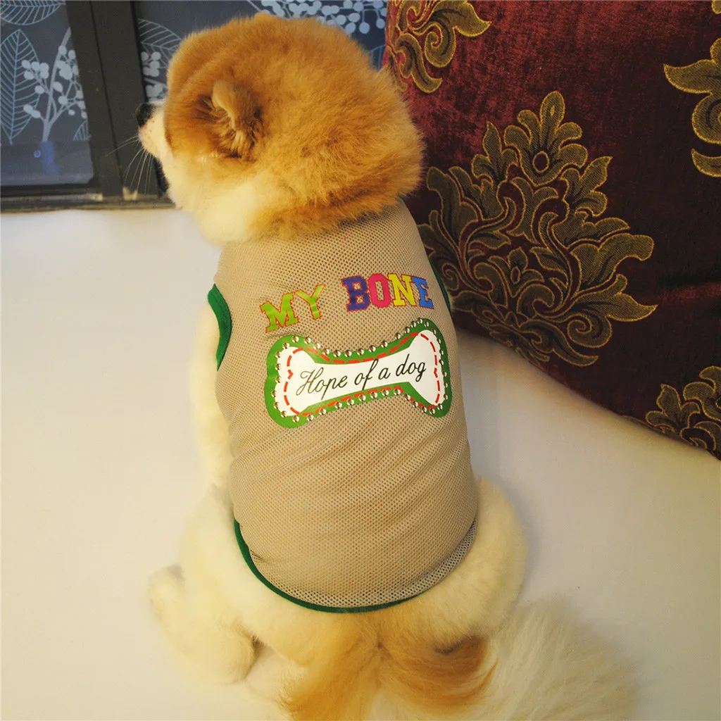 Camiseta con estampado de malla fino para perro, chaleco transpirable de encaje para gato