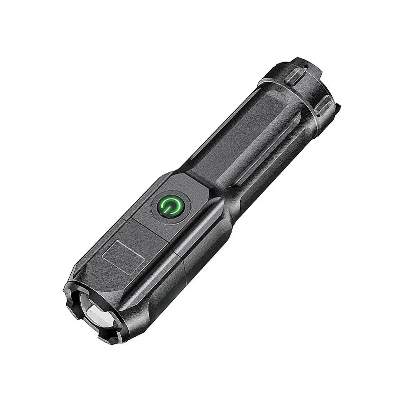 Multi Functional LED Flashlight 18650 Battery USB Rechargeable Light Telescopic Zoom Torch Lamp Outdoor Camping Fishing Lantern