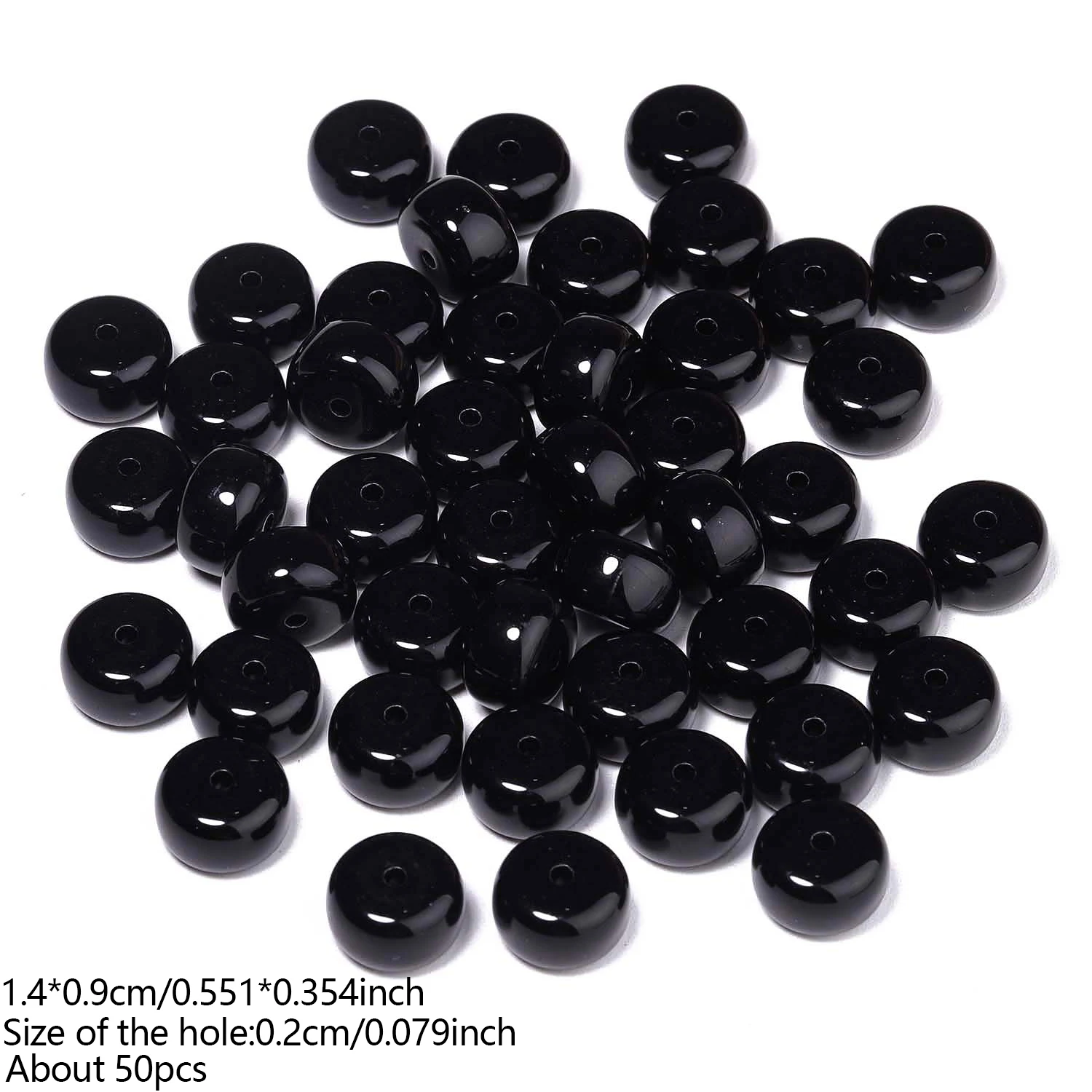 Farbige Acryl-Flachperlen 9x14mm Lose Spacer-Rondelle-Perlen für DIY-Ohrringe, Armbänder, Halsketten und Schmuckherstellung Zubehör – Detail 17