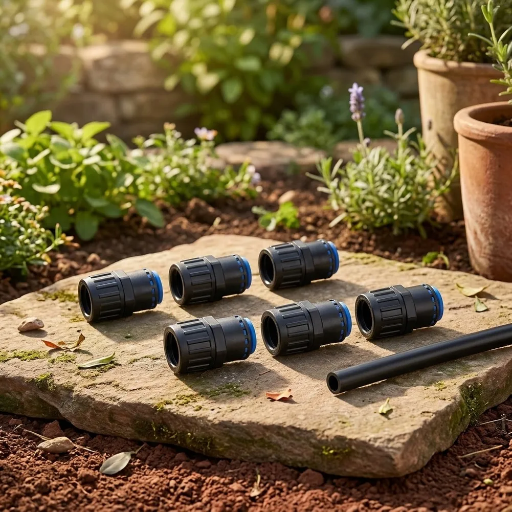 Pawfly 8-Pack 34 To 12 Drip Irrigation Faucet Adapters Water Tube Drip Irrigation System Lawn Farm Watering Projects