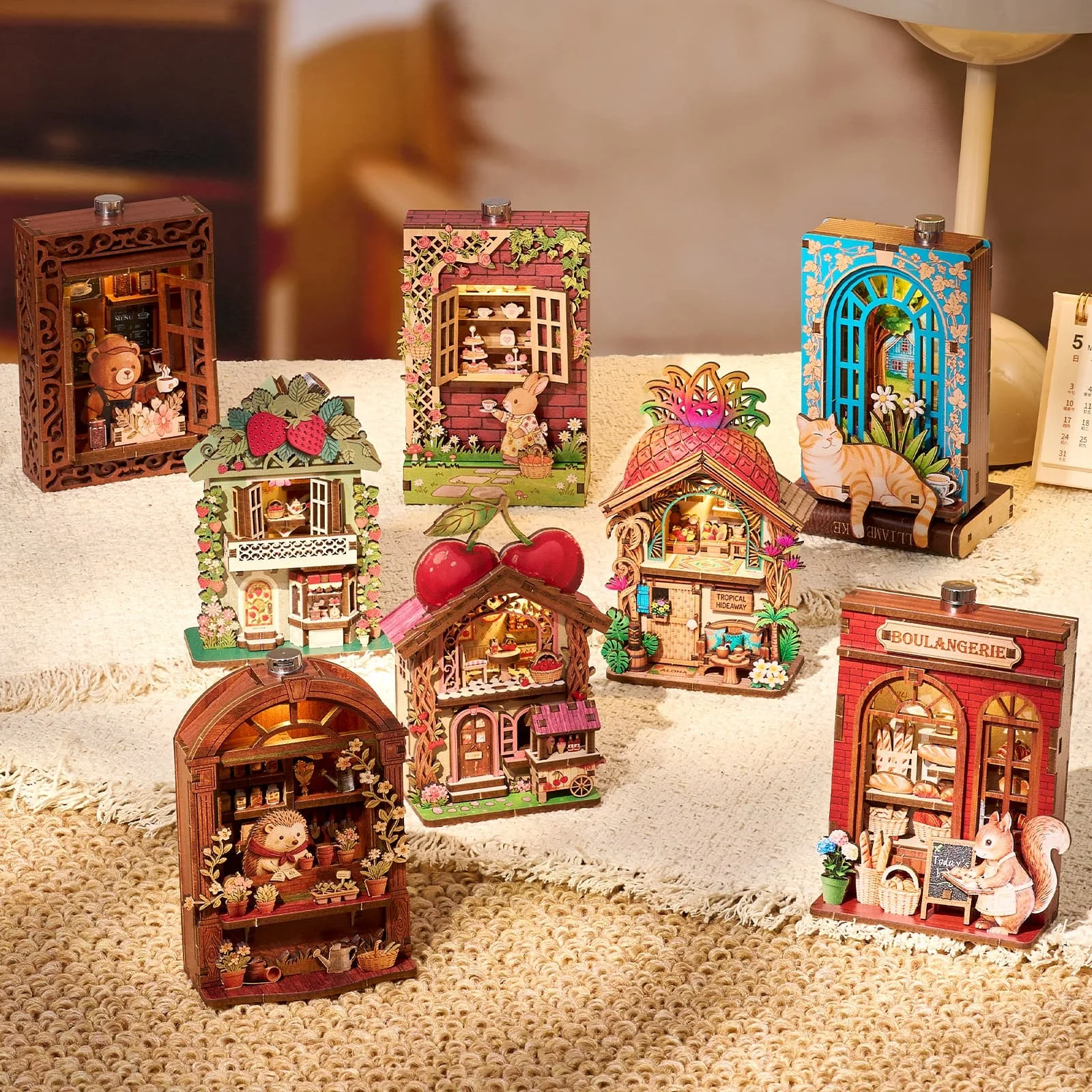 Imã de Geladeira DIY, Quebra-Cabeça 3D, Mini Casa, Loja de Bonecas, Kit de Montagem Criativa, Decoração de Móveis, Presente
