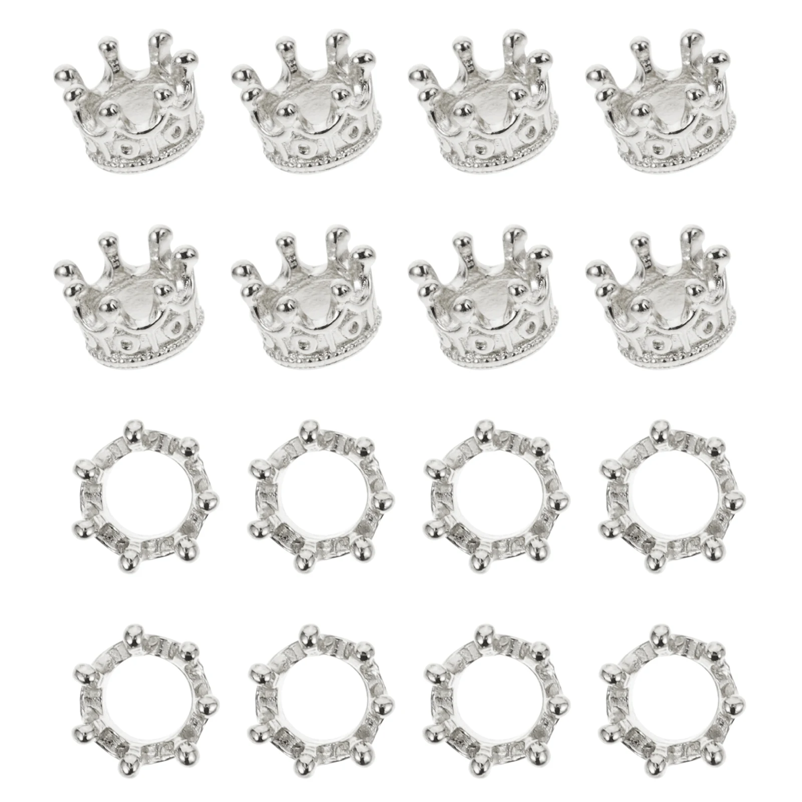 

50 pcs Mini Crown Jewelry Accessories Alloy DIY Necklace Bracelet Supplies King Beads Charm Pendant Making Findings Toy