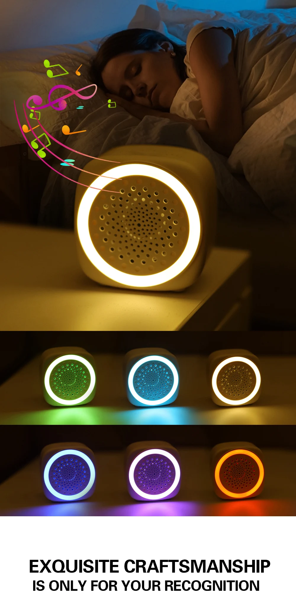 

Sleep Solution for All Ages: Q3 Portable Machine with 10 Soothing Sounds & Auto Noise Detection