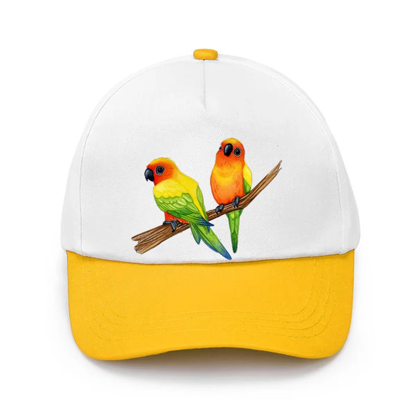 Bird Print Sun Protection Sport Baseball Cap Four Seasons Adjustable Men Women Caps Fashion Hip Hop Hat Add Your Design Or Logo