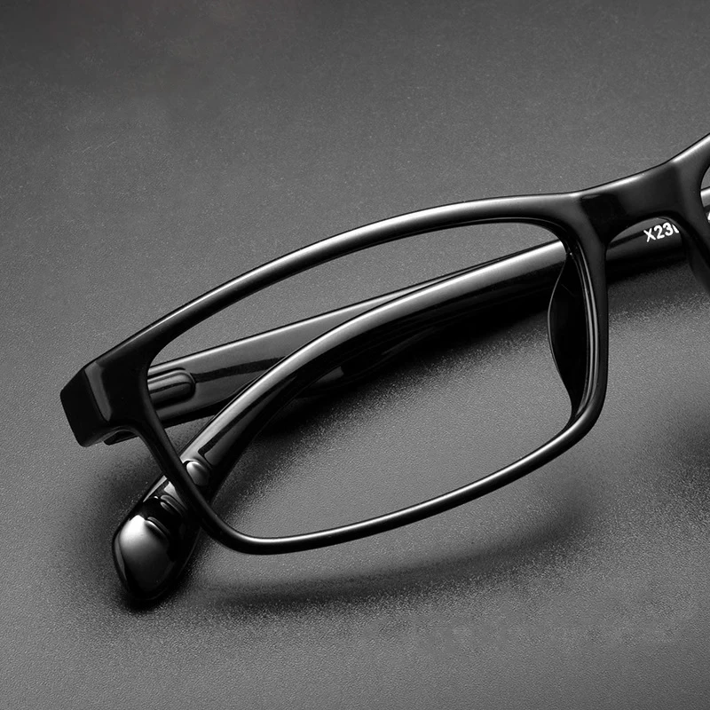 Men's TR90 Business Fashion Lightweight Rectangular Glasses Frame, Myopia Optical Prescription Eyeglasses Frames F2300