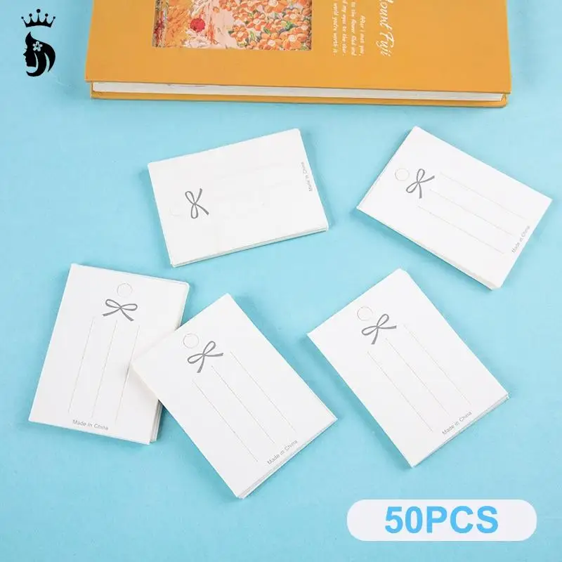 

50Pcs Bow Hair Clip Card Jewelry Packaging Bag Card Paper Display Card For Necklace Bracelets Earrings Studs Cardboard Packaging