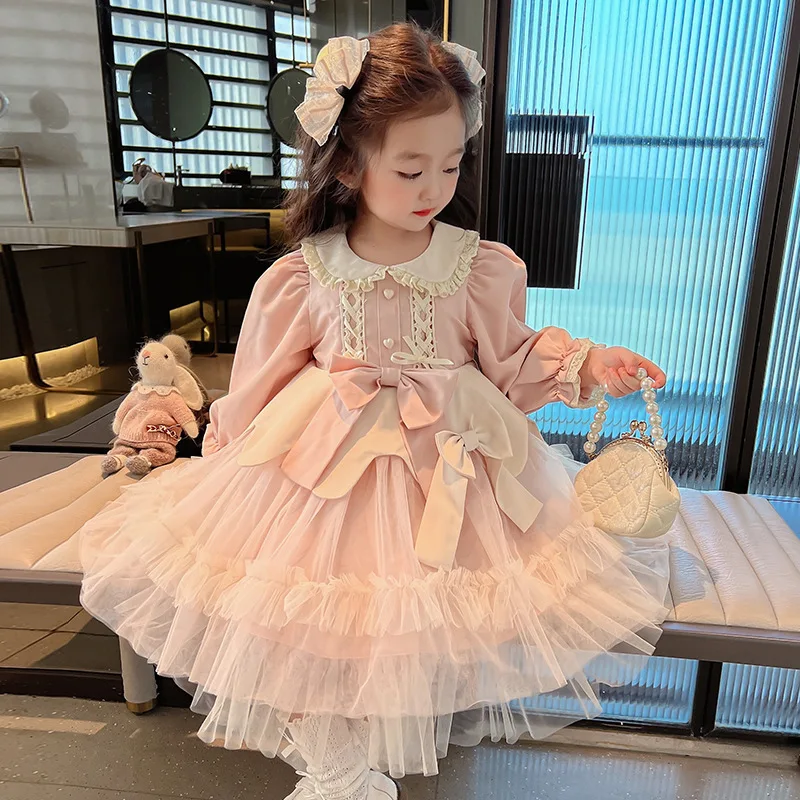 

Spring Autumn Dress for Girls Baby Casual Dress Girl Princess Party Vestidos Mesh Costume for Girls Evening Dresses Girls