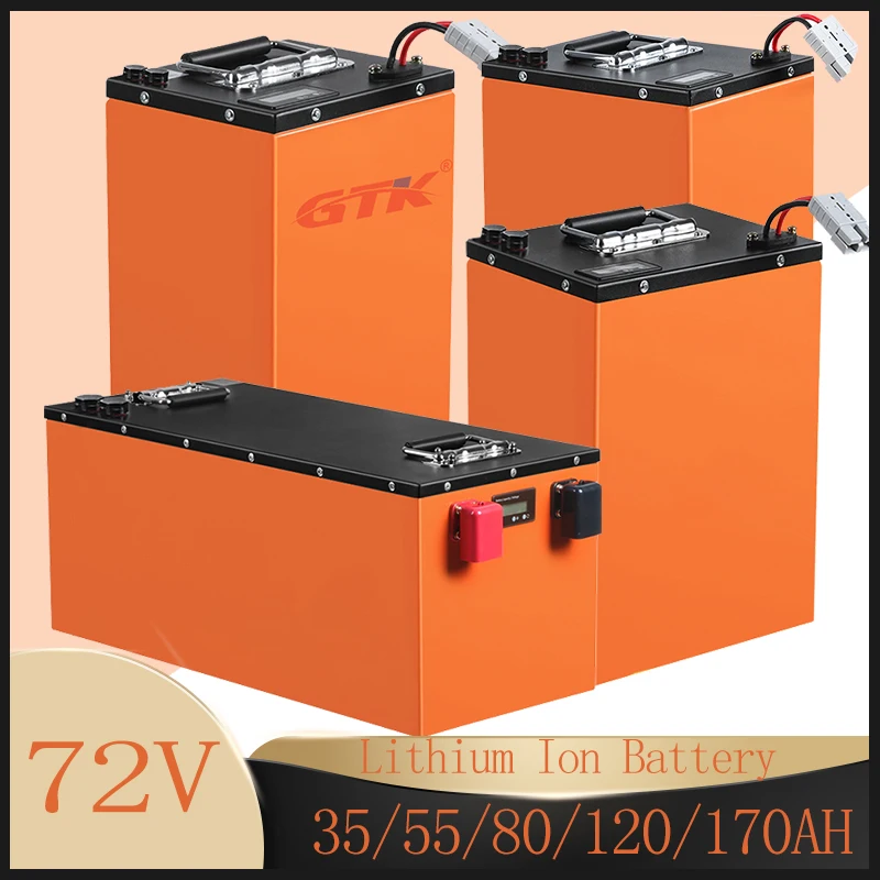 GTK 72V 35AH 55AH 80AH 120AH 170AH Lithium ion battery  energy storage BMS 2000W-7000W motorcycle electric car electric forklift