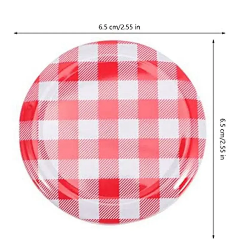 ABJS Jam Jars with Wide Mouth Lids Metal Bottle Cap for Normal Jars 6.5 X 6.5 Cm Set Of 40