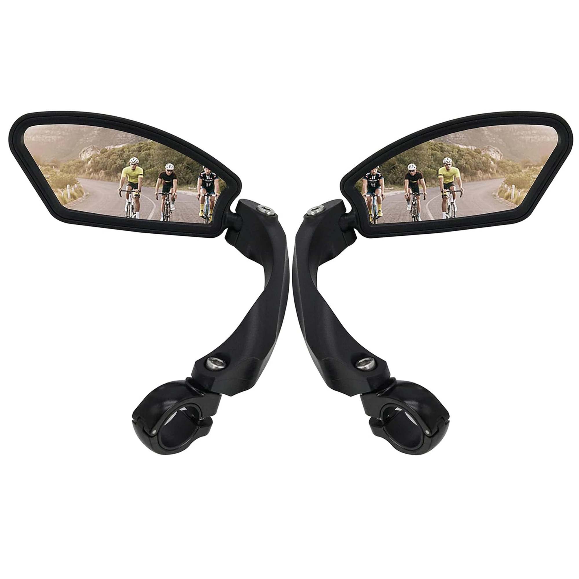 Verstelbare stuurspiegel voor fietsen, onbreekbare HD-glaslens, universeel passende achteruitkijkspiegels voor fietsen, 360 °   Draaibaar, compatibel