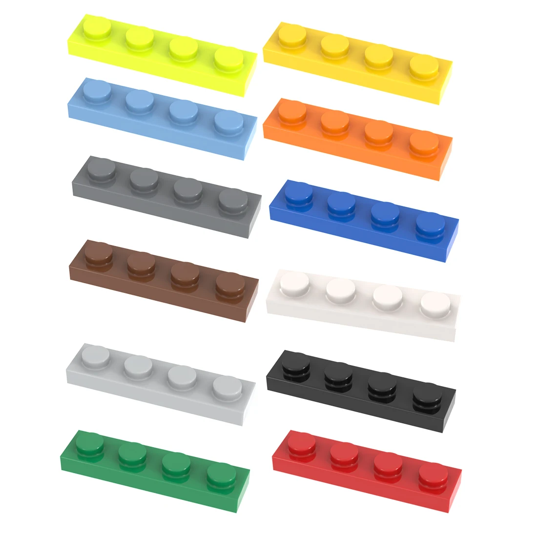 [Funbrick] 50 шт. тарелка 1x4 3710, совместимая с строительным блоком известного бренда, классические строительные блоки, игрушки MOC DIY