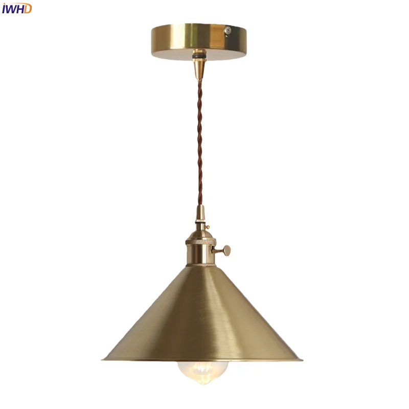 

IWHD All Copper LED Hanging Lamp For Living Room Kitchen Bedside Interior Lighting Modern Minimalism Pendant Lighting Hanglamp
