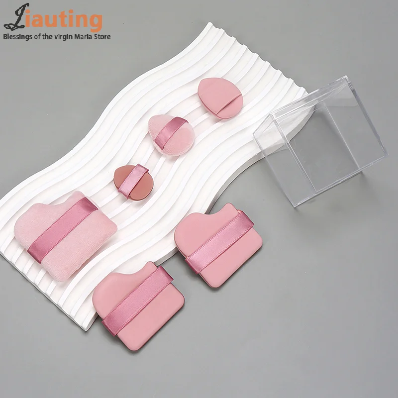 6 قطعة/المجموعة الوردي مسحوق نفخة البسيطة الإبهام مسحوق نفخة المخفي أحمر الخدود ماكياج جاف ورطب لينة الجلد ودية يتدفقون وسادة هوائية #3