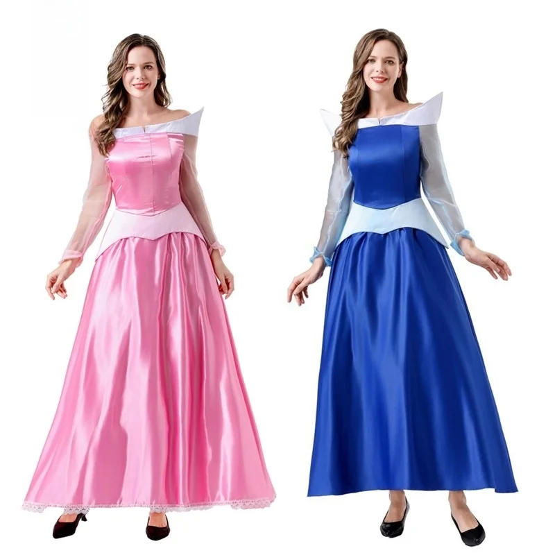 

New Adult Women's Cosplay Fairy Tale Sleeping Beauty Princess Dress Halloween Role-playing Costume Traditional Chinese Ethnic...