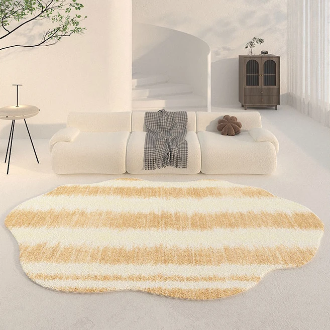 Irregular Plush Lounge Rug Fluffy Soft Bedroom Decor Bedside Carpet Thicken Washable Mat Japanese Style Carpets for Living Room