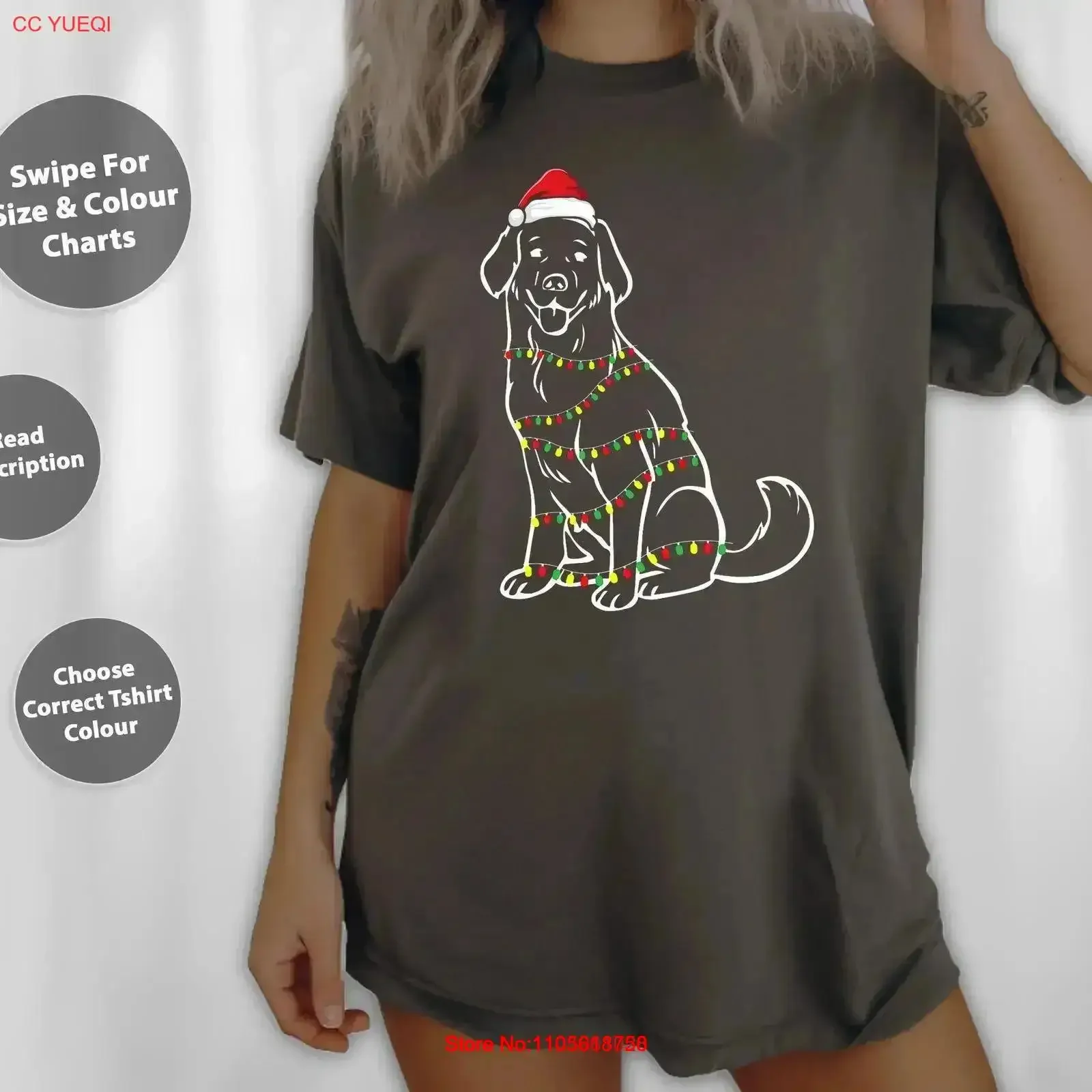 Golden Retriever Christmas Tree Lights X Mas Cute Dog Puppy T Shirt SweaT Tote Bag 128178 vintage Washed graphic vintage