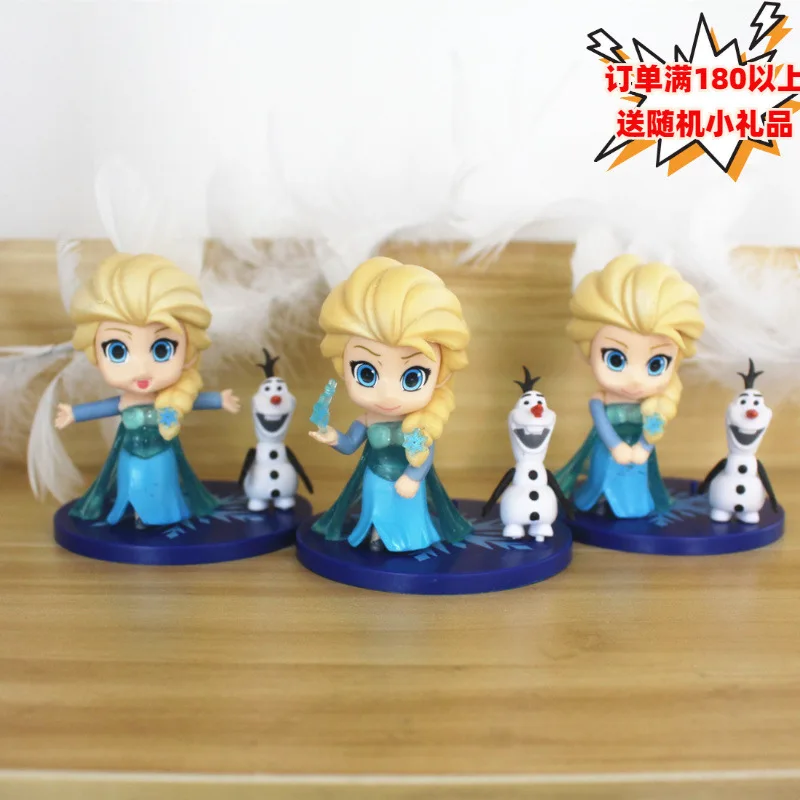 ฟิกเกอร์เอลซ่าแบบ Q-version สุดสร้างสรรค์ สำหรับตกแต่งเค้ก ของสะสมอนิเมะ ตุ๊กตาประดับตกแต่งภายในรถยนต์ ของตกแต่งโต๊ะทำงานขนาดเล็ก