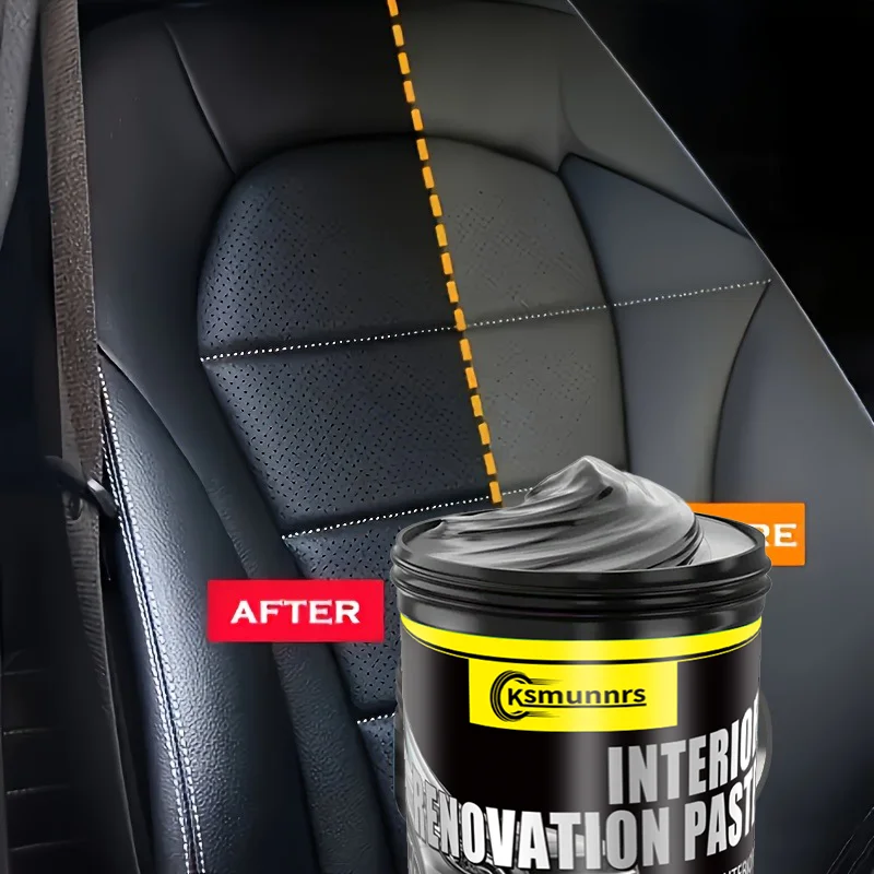 Car leather care cream - suitable for nourishing and refurbishing seats, steering wheels and door panels, with plastic parts image 4
