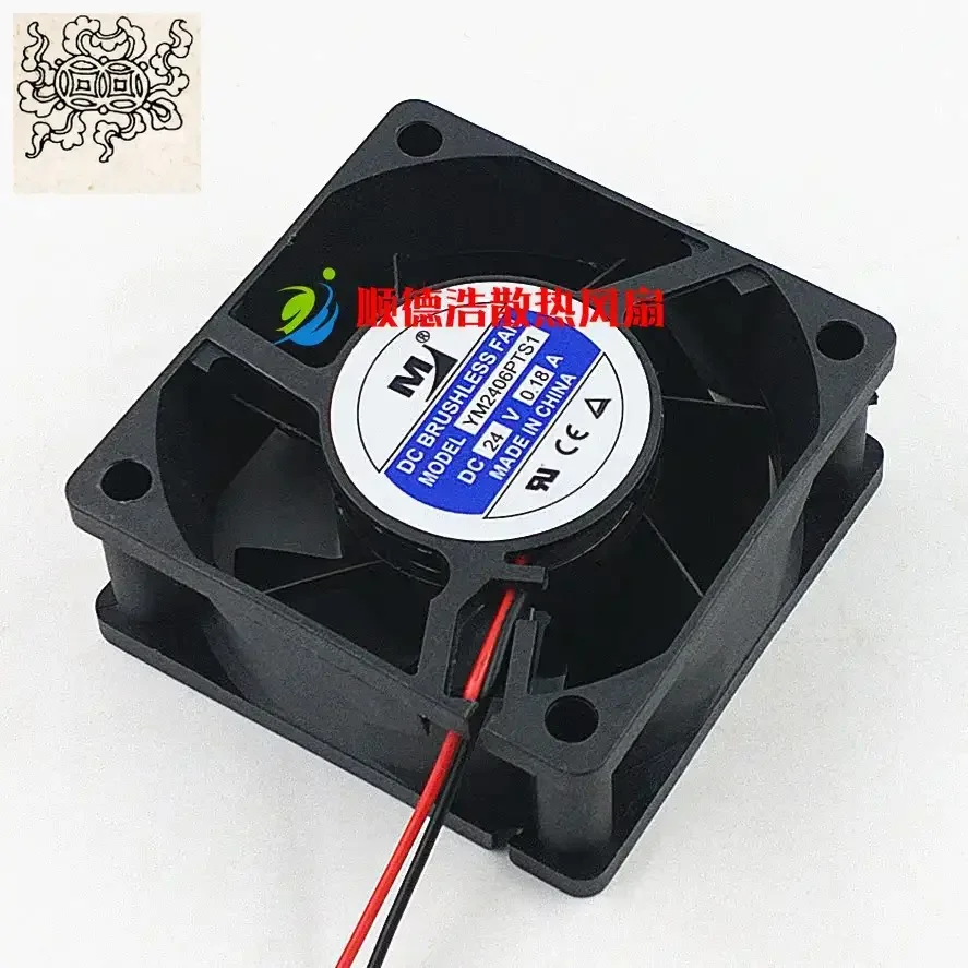 Wentylator chłodzący serwer Ltsf For M YM2406PTS1 DC 24V 0.18A 60x60x25mm 2-przewodowy