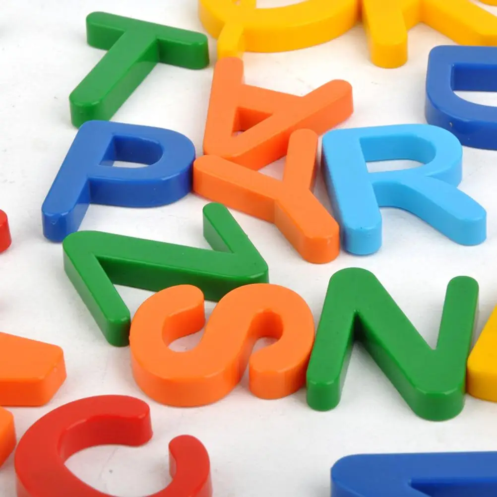 Litera 26 liter naklejki na zabawki zabawki z alfabetem dla dzieci edukacyjne wczesne uczenie się dekoracje świąteczne litery magnetyczne