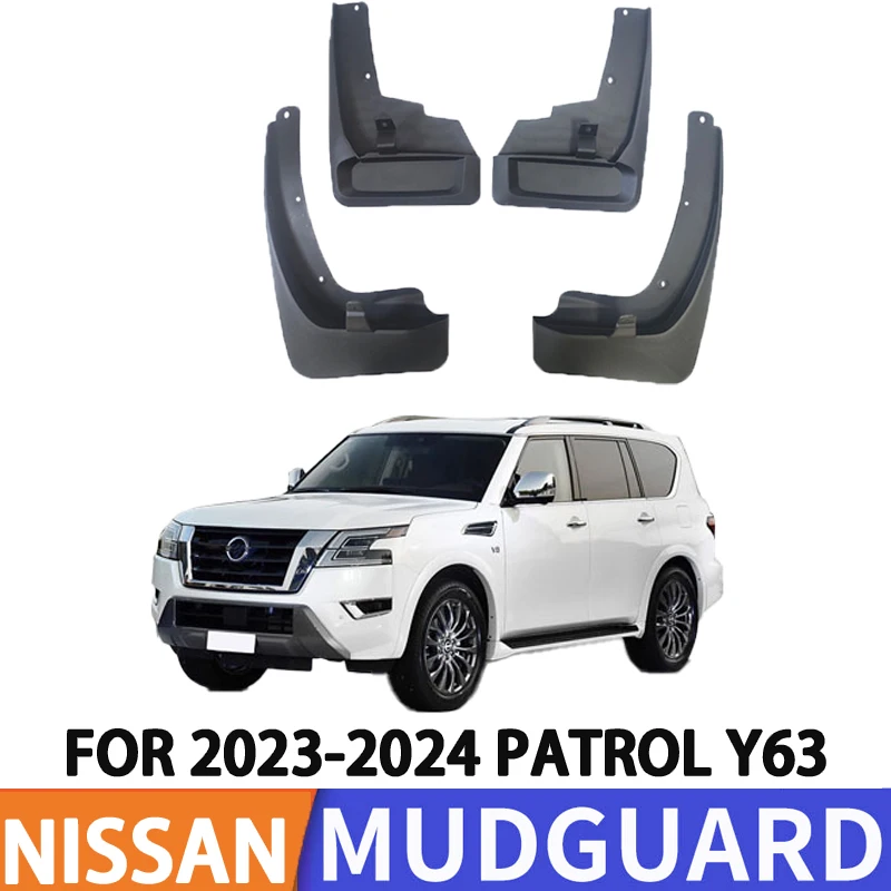 For 2023-2024 Nissan Patrol Y63 Car Tire Fenders Splash Guard Front and Rear Wheel Fenders 4pcs